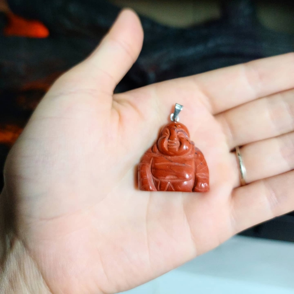 Red Jasper Buddha carving pendant 🤩